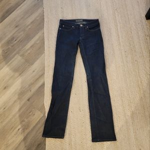 Acne Dark Wash Jeans Raw Straight Leg 29/34
